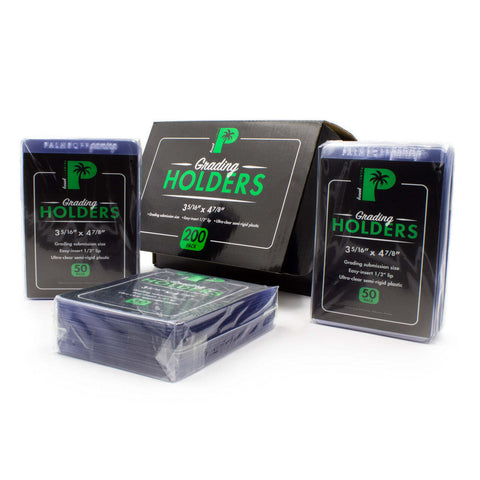 Palms off Gaming Grading Holders Box (200pc) - Semi Rigid Top loaders